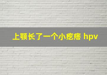 上颚长了一个小疙瘩 hpv